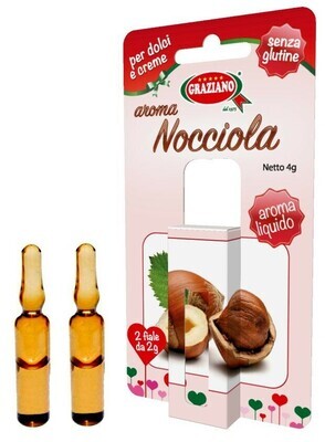 Graziano Aroma Liquido Gusto Nocciola 2 Fiale 2 Gr