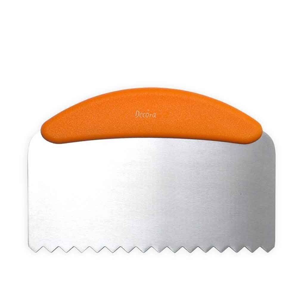 Decora Spatola Decorativa Grande con Lama Ondulata in Acciaio Inox 22,5 x 11 cm