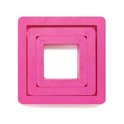 Decora Set 3 Cutters Tagliapasta in Plastica Forma Quadrata