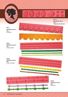 Pavoni Strisce in Silicone per Realizzare Merletti