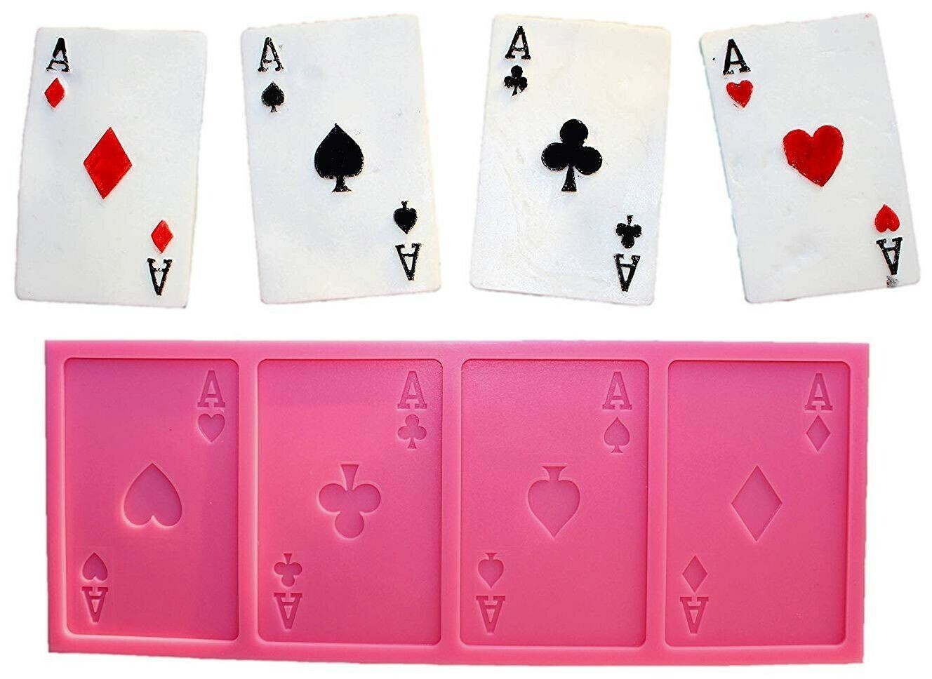 Graziano Stampo Silicone Poker Dimensioni 5 x 7,8 cm​ 10 x 22,8 cm