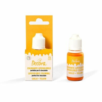 Decora Colorante Liquido Liposolubile Giallo per Alimenti 15 g Decora