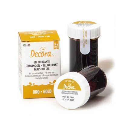 Decora Colorante in Gel per Alimenti Colore  Giallo Oro da 28 g