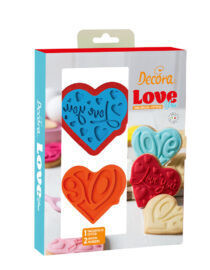 Decora Tagliapasta 3 pz. Marcatori Love in pvc