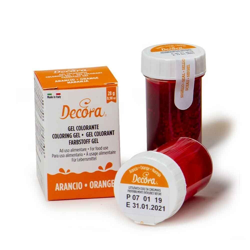 Decora Colorante in Gel per Alimenti Colore Arancio da 28 g