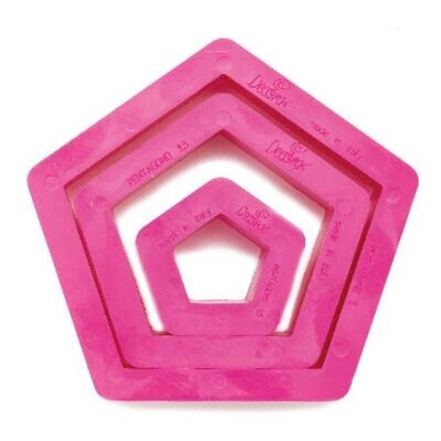 Decora Set di 3 Tagliapasta  in Plastica a Forma di Pentagono