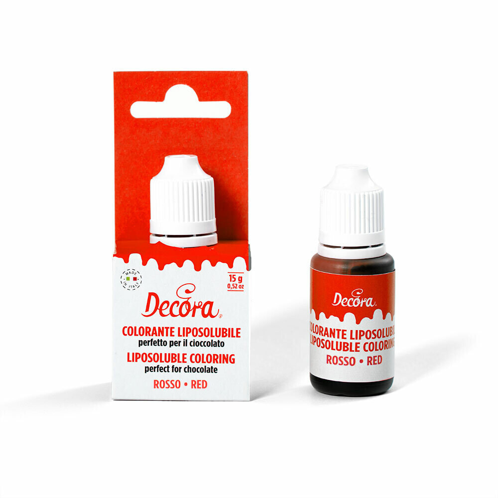 Decora Colorante Liquido Liposolubile Rosso per Alimenti 15 g