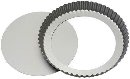 Decora Stampo Tondo per Crostata Fondo Mobile Antiaderente Diametro ø 28 x 3,5 h cm