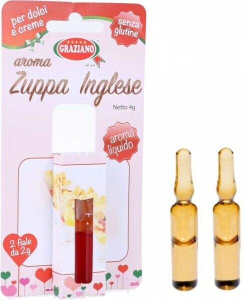 Graziano Aroma Liquido Gusto Zuppa Inglese 2 Fiale 2 gr