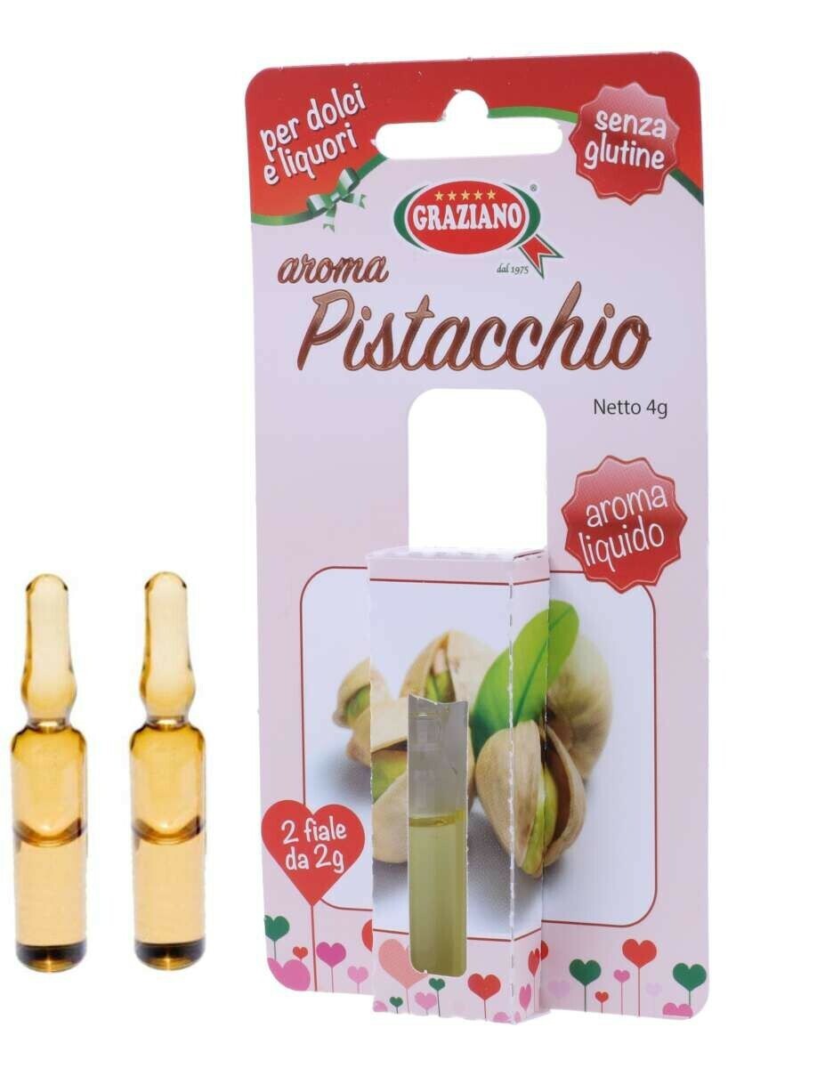 Graziano Aroma Liquido Gusto Pistacchio 2 Fiale 2 Gr