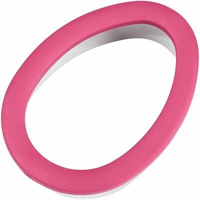 Wilton Tagliapasta Grippy Uovo di Pasqua Acciaio Rosa Impugnatura Confortevole 9x7x2,5 cm.