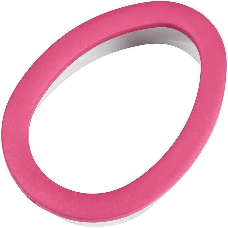 Wilton Tagliapasta Grippy Uovo di Pasqua Acciaio Rosa Impugnatura Confortevole 9x7x2,5 cm.