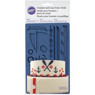 Wilton Stampo in Silicone per Fondant e Pasta di Gomma Nautico