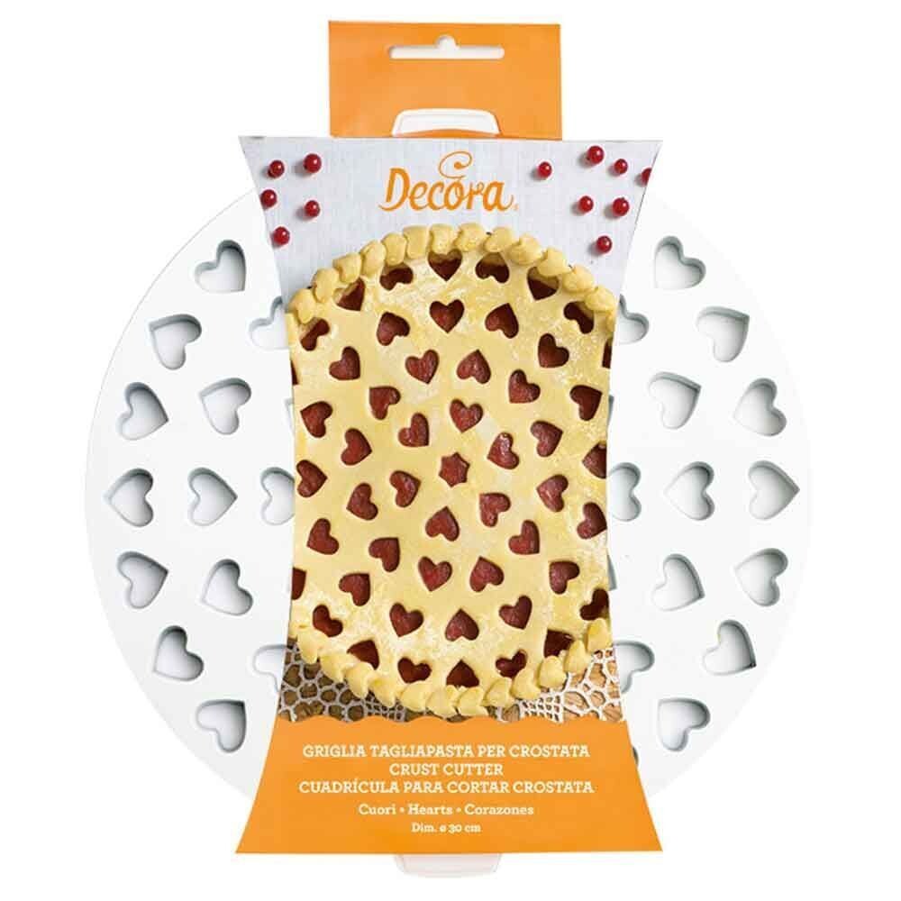 Decora Griglia Tagliapasta a Cuori per Crostata Diametro 30 cm
