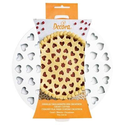 Decora Griglia Tagliapasta a Cuori per Crostata Diametro 30 cm