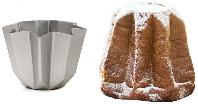 Decora Stampo per Pandoro da 750 g in Alluminio Diametro ø 20 x h 16 cm