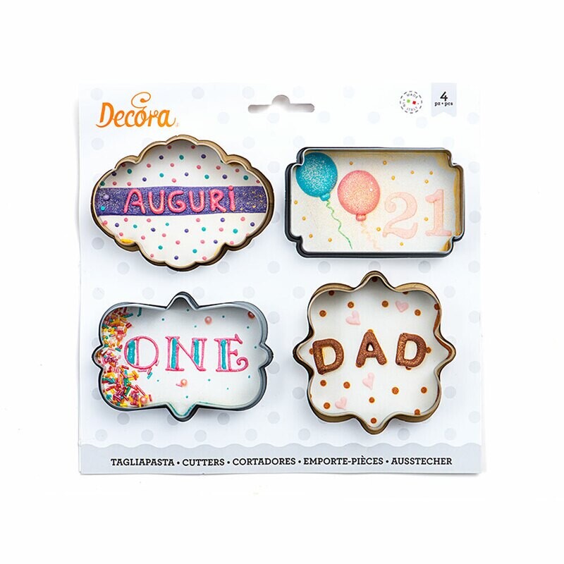 Decora Tagliapasta Cornici Maxi in Plastica Kit 4 Pz