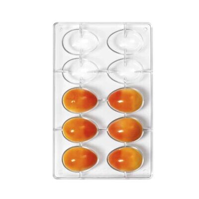 Decora Stampo 10 Cioccolatini Uovo di Pasqua 30 g in Policarbonato 6 x 4,2 cm