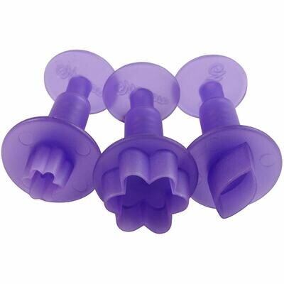 Wilton Set 3 pezzi Stampo ad Espulsione Foglia Plastica Viola