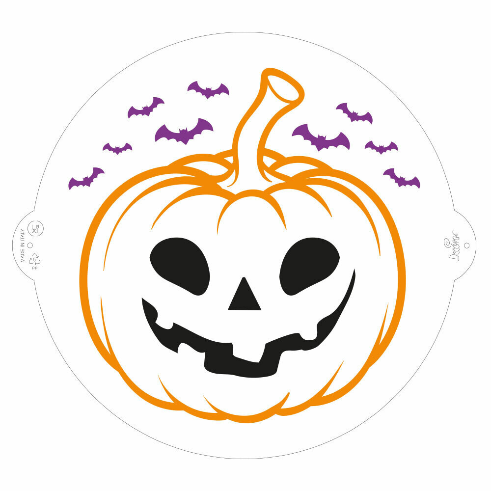 Decora Stencil per Torte Zucca di Halloween Diametro 25 cm