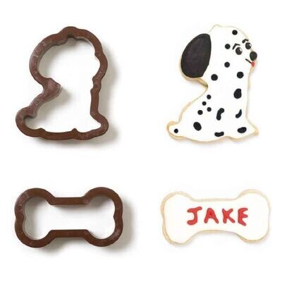 Decora Set 2 Cutters Tagliapasta in Plastica Animali Cagnolino e Osso Decora