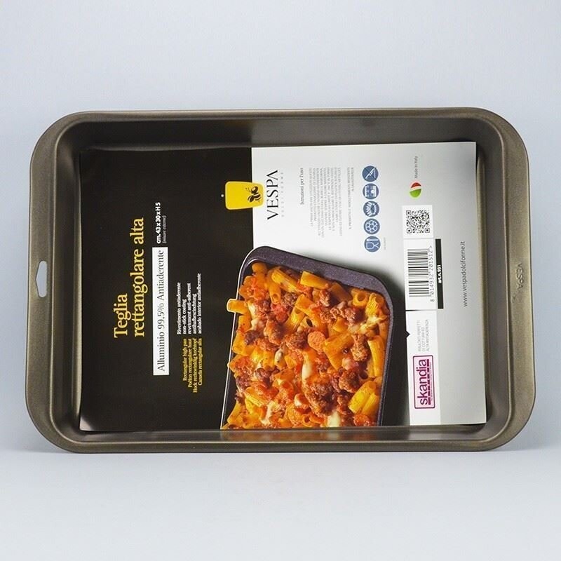 Vespa Teglia Rettangolare Alta 43x30x5 cm