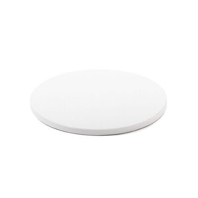 Decora Cakeboard Vassoio Sottotorta Rotondo Rivestito Bianco Diametro Ø 30 h 1,2 cm