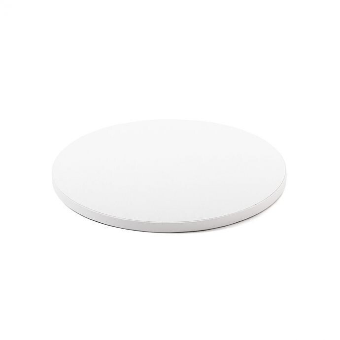 Decora Cakeboard Vassoio Sottotorta Rotondo Rivestito Bianco Diametro Ø 30 h 1,2 cm