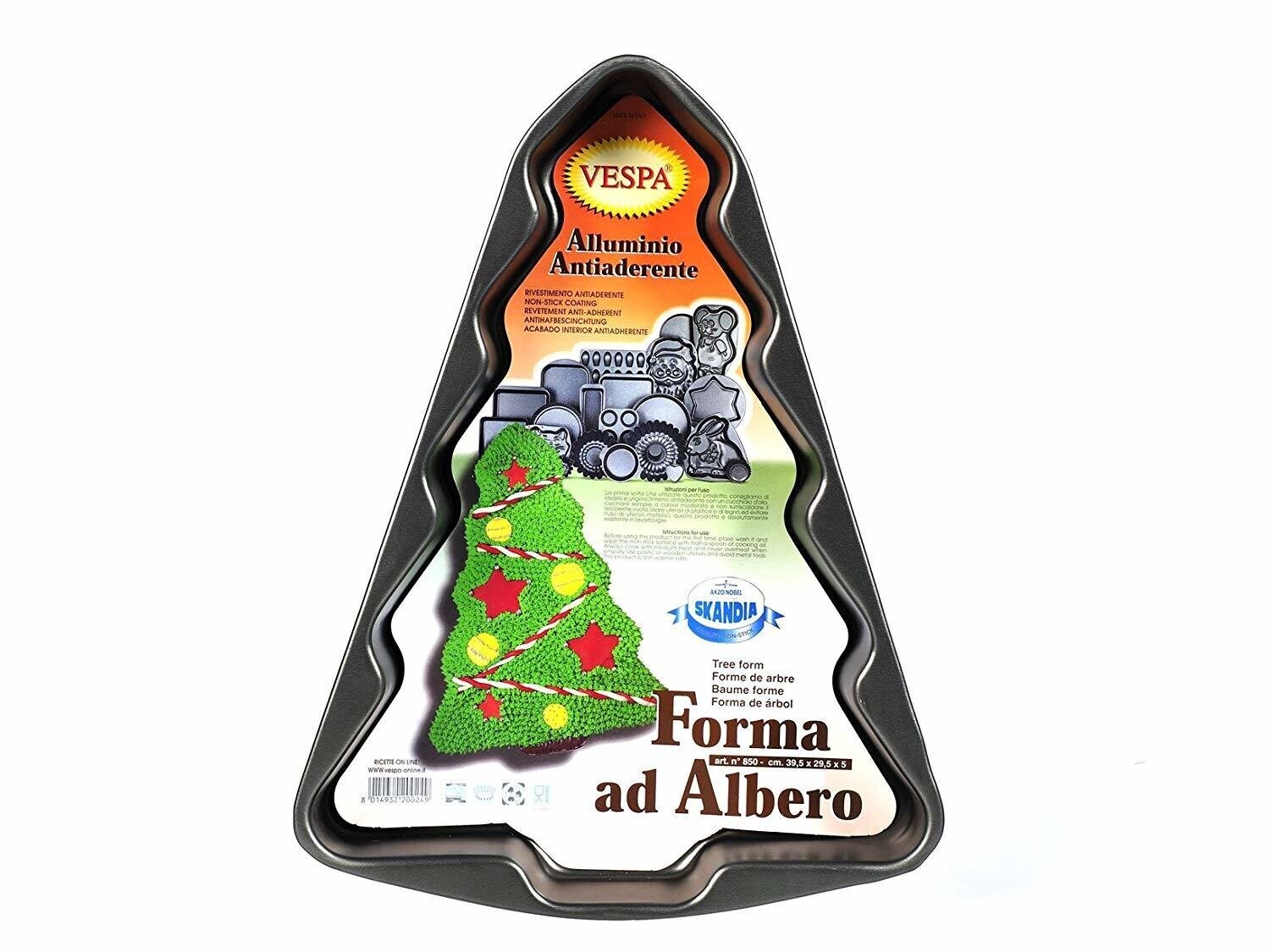 Vespa Stampo per Torte a Forma Albero di Natale Antiaderente Dimensioni 39 x 29 x 5 cm