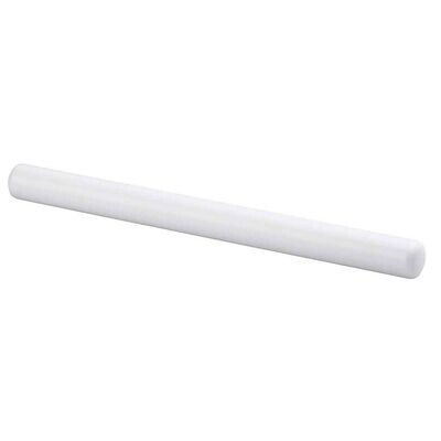 Decora Mattarello Liscio Antiaderente in Plastica Bianca Diametro 2,5 cm Lunghezza 25 cm