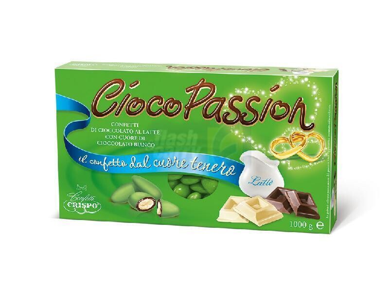 Crispo Confetti Ciocopassion Verde al Cioccolato Bianco Senza Glutine (Gluten Free) 1 kg