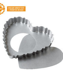 Decora Stampo a Cuore per Crostata Fondo Mobile Antiaderente Design Tart Dimensioni 25 x 25 x h 3 cm