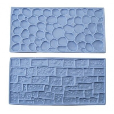 Graziano Stampo Muro e  Pietra2 Pezzi Dimensioni 21 x 1,5 cm