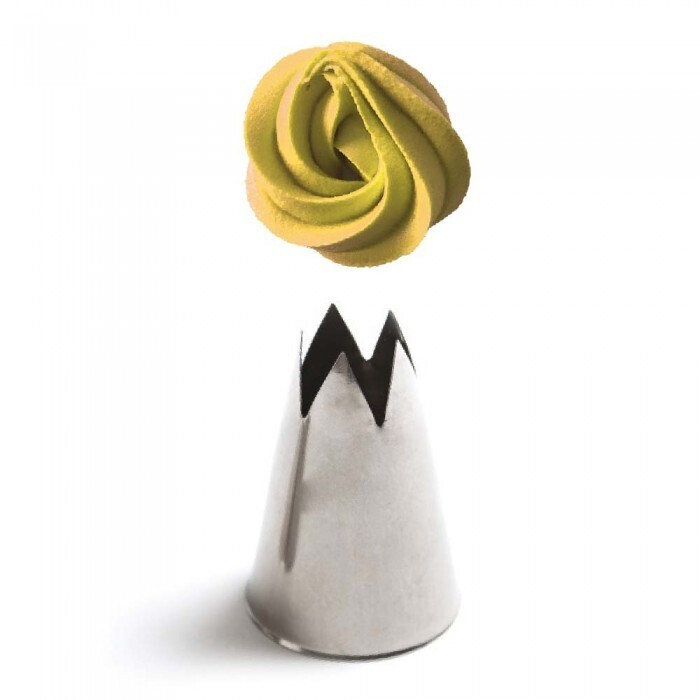 Decora Beccuccio Cornetto Zeppola di San Giuseppe F5 in Acciaio Inox Ø 3,5 X 5 cm
