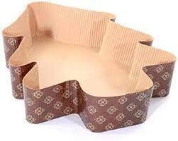 Decora Stampo per Panettone Basso a Forma  di Albero di Natale in Carta Forno da 900 gr