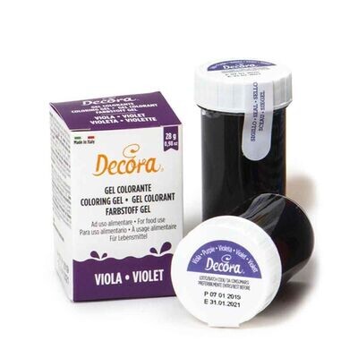 Decora Colorante in Gel per Alimenti Colore Viola da 28 g
