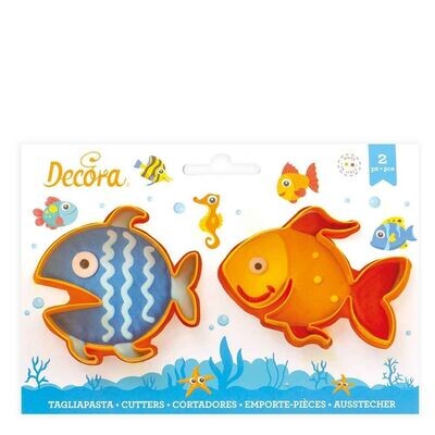 Decora Set 2 Tagliapasta in Plastica a Tema pesciolini