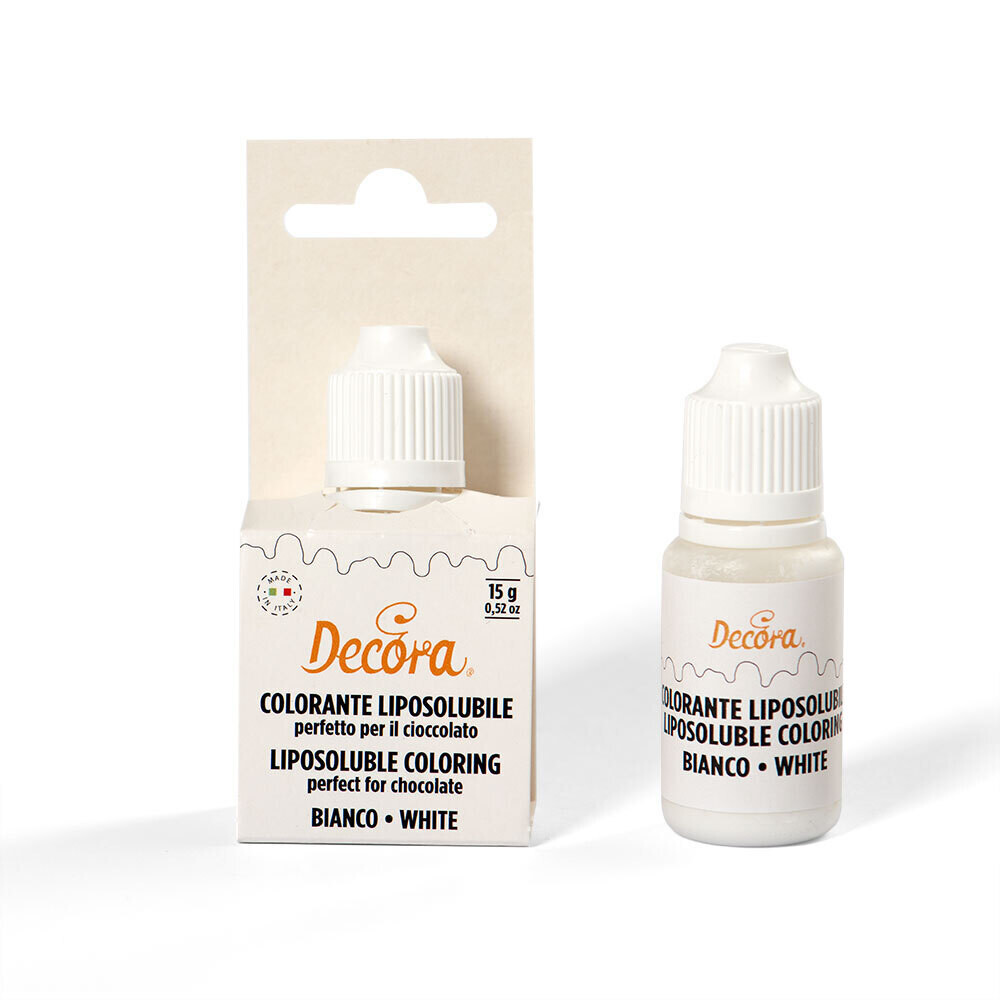 Decora Colorante Liquido Liposolubile Bianco per Alimenti 15 g