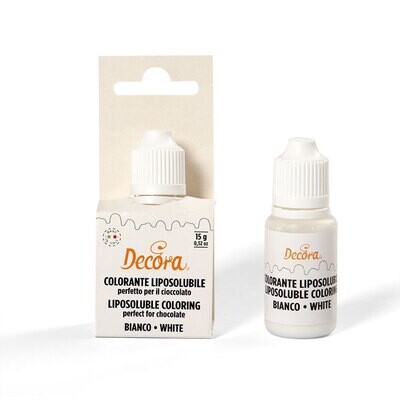 Decora Colorante Liquido Liposolubile Bianco per Alimenti 15 g