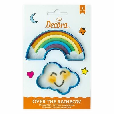 Decora Tagliapasta in Plastica Arcobaleno e Nuvola 2 pz