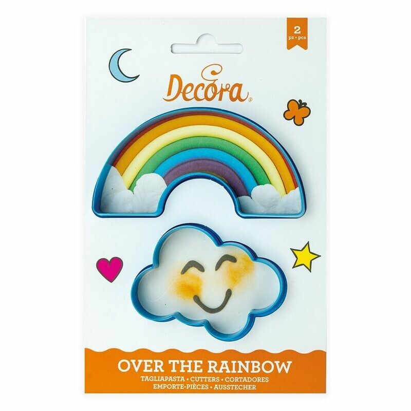 Decora Tagliapasta in Plastica Arcobaleno e Nuvola 2 pz