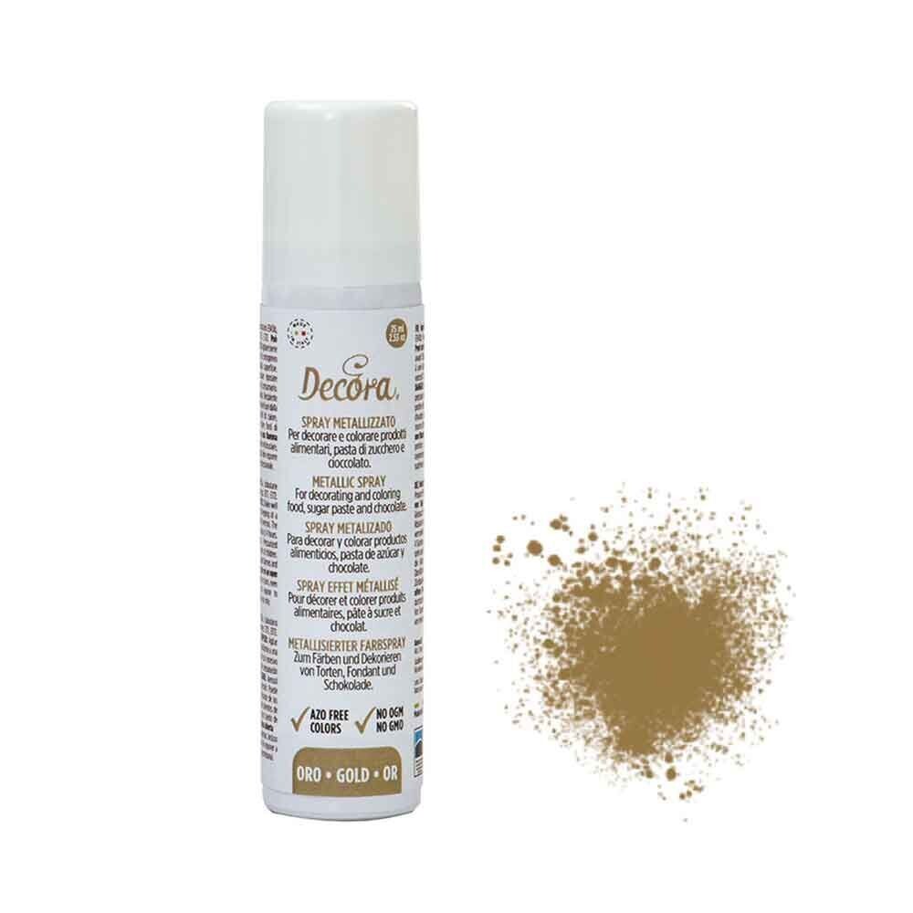 Decora Colorante Spray Color Oro Per Alimenti 75 ml