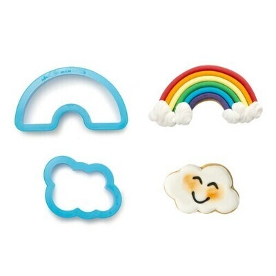 Decora Tagliapasta in Plastica Arcobaleno e Nuvola 2 pz