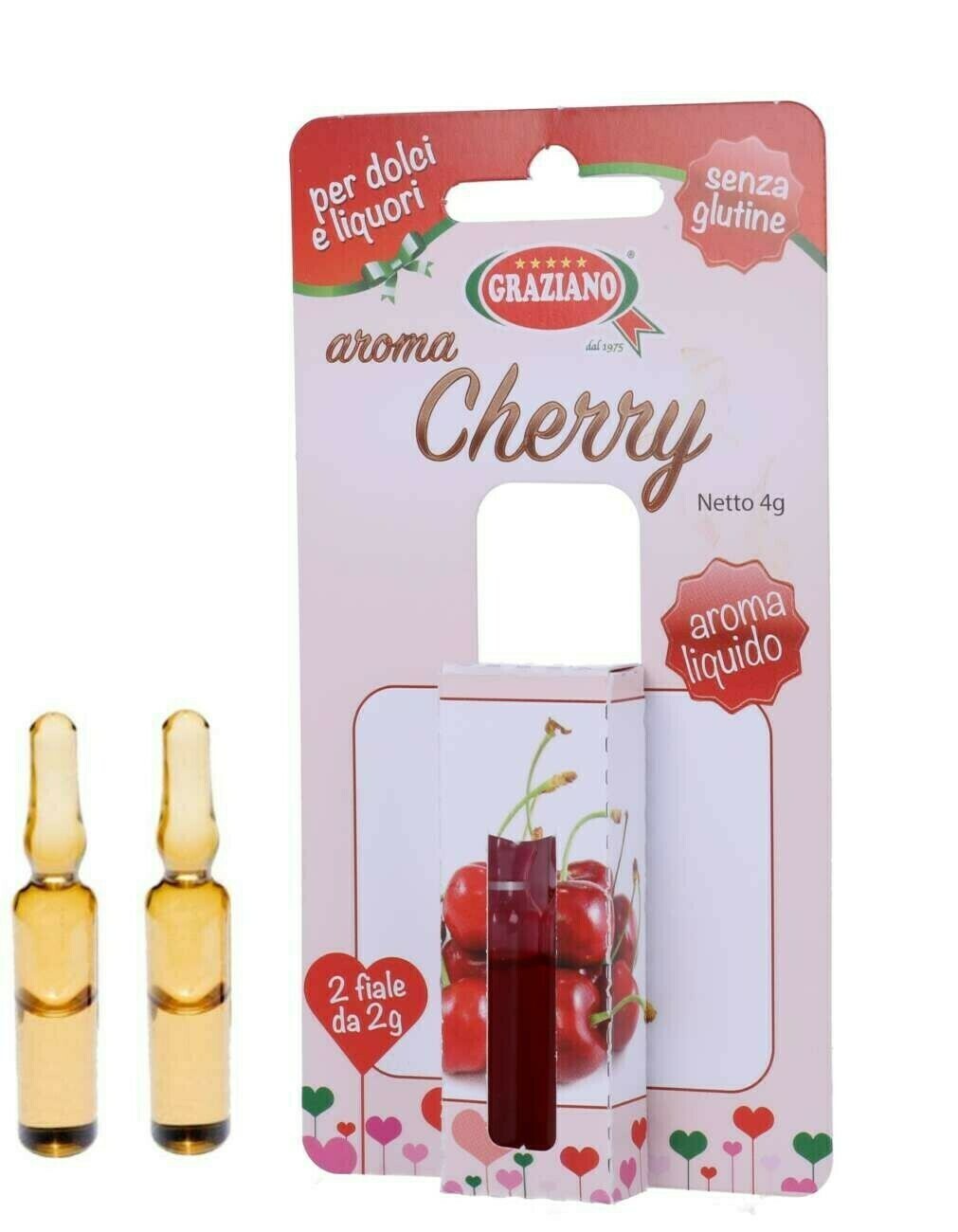 Graziano Aroma Liquido Gusto Cherry 2 Fiale 2 Gr