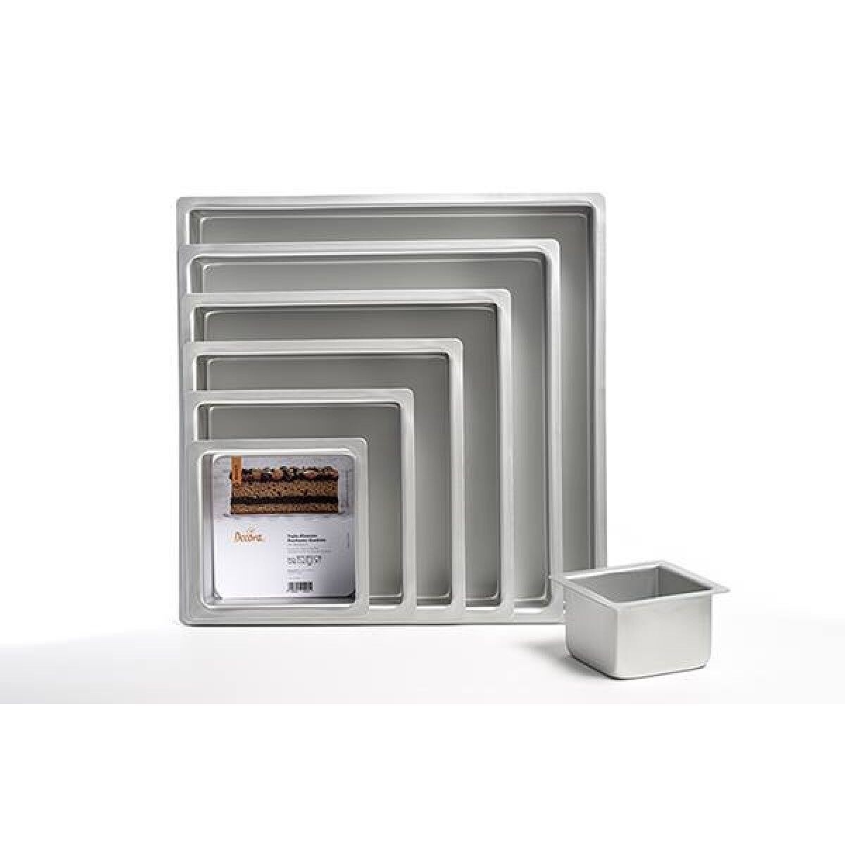 Decora Teglia Professionale Anodizzata Quadrata 40 x 40 x h 7,5 cm