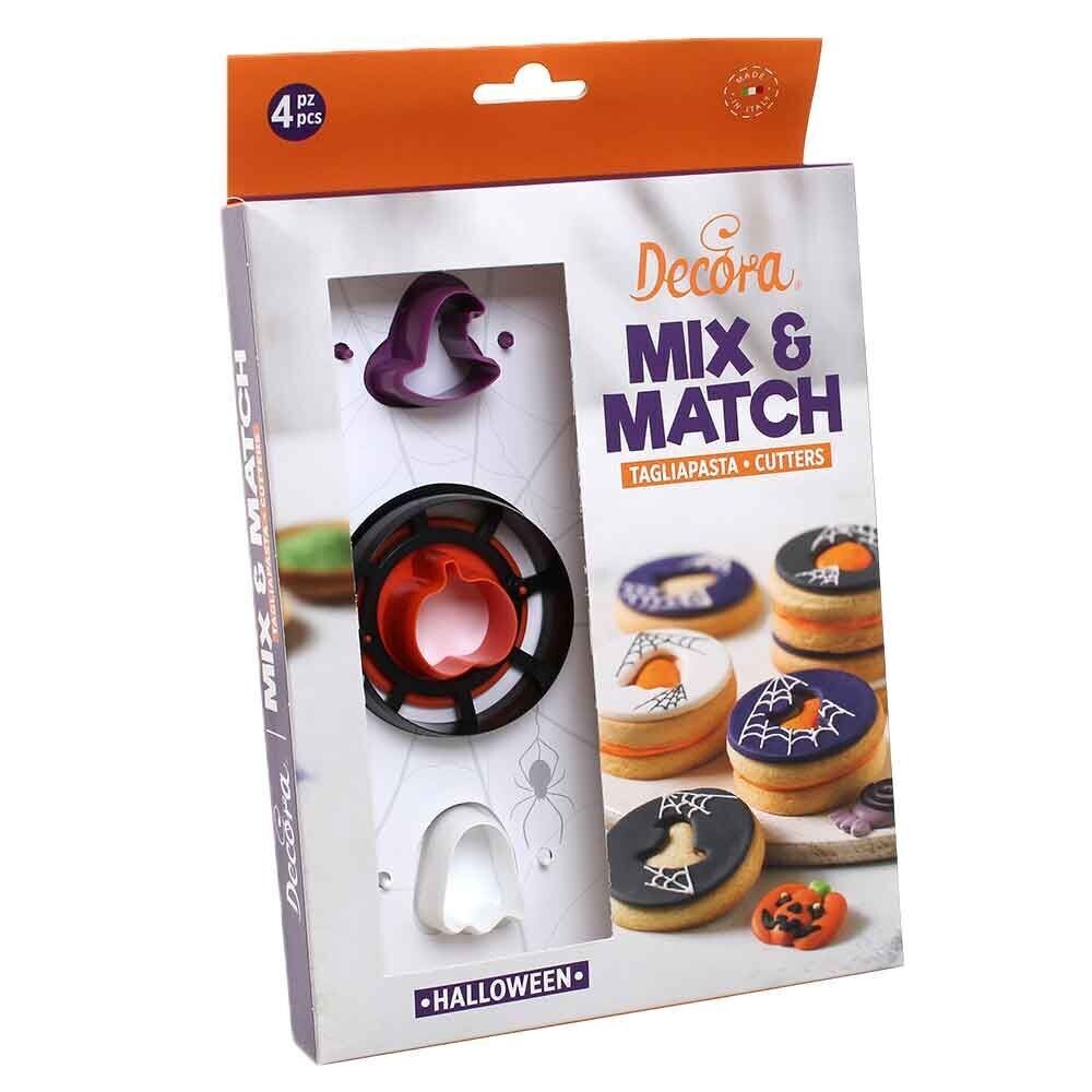 Decora Set 4 Tagliapasta Cutters ​in plastica occhio di bue Halloween