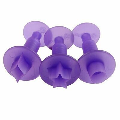 Wilton Set 3 Pezzi Stampo ad Espulsione Quadri Stella Tondo