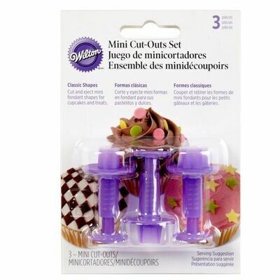 Wilton Set 3 Pezzi Stampo ad Espulsione Quadri Stella Tondo