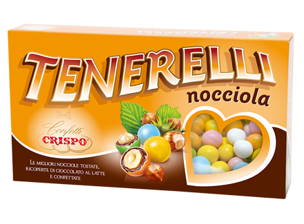 Crispo Confetti Tenerelli alla Nocciola Colori Assortiti Senza Glutine (Gluten Free) 1 kg