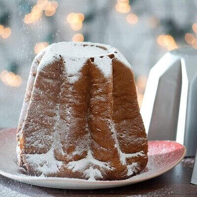 Decora Stampo per Pandoro da 1000 g in Alluminio Diametro ø 23,5 x h 17 cm